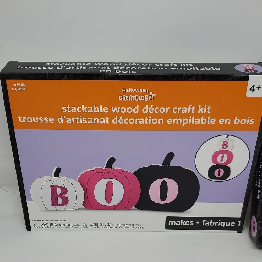Stackable Table Wood Décor CRAFT Kit - BOO Wreath BUNDLE LOT